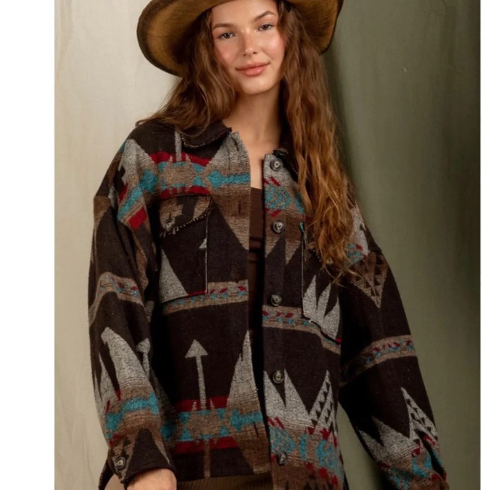 New. 1️⃣ Small left. Aztec Pattern Jacket - Picture 1 of 3